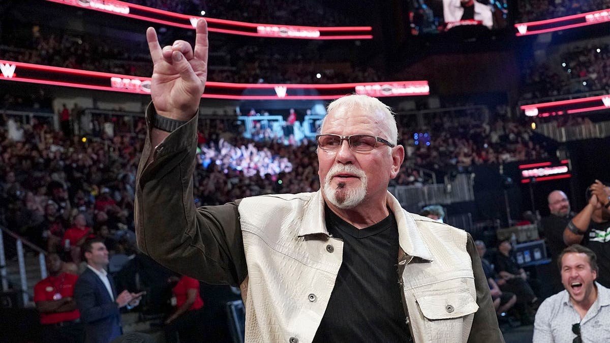 Scott Steiner seated in the audience at State Farm Arena in Atlanta, Georgia