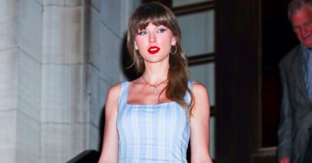 Taylor Swift’s Dreamy Pinstripe Dress Is Flying Off Shelves — But Amazon Has a Twin for Less