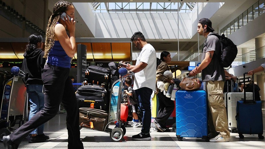 Travelers at LAX