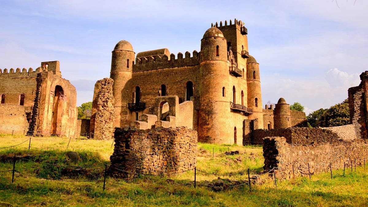 Shot of Fasilides Castle, Imperial City of Gondar