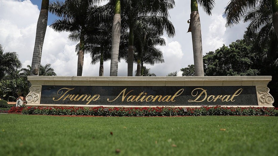 Trump National Doral sign outside resort