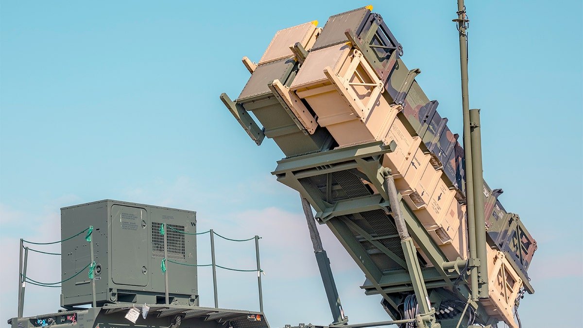 U.S. Army Patriot missile launcher deployed in a field in southeastern Poland