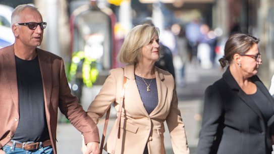 Bernadette Cavanagh, centre, was the first witness at the inquiry.