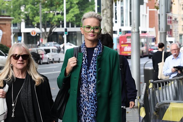 Roxanne Thornton arrives at the ICAC headquarters on Monday.