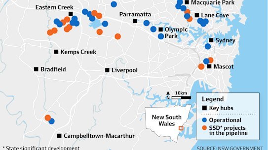 Data centre locations in Sydney