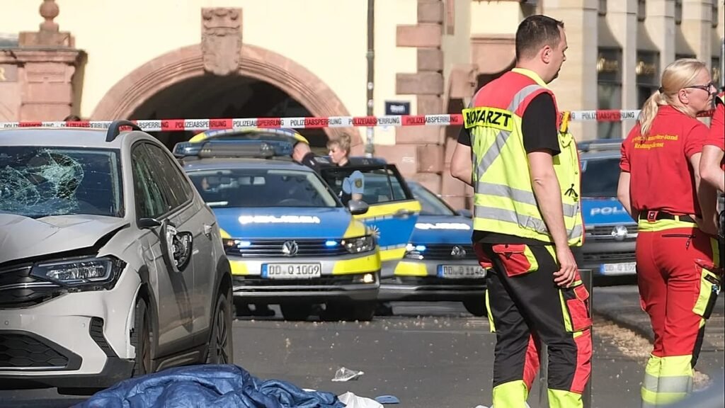 At least two killed after car drives into people on street in Leipzig