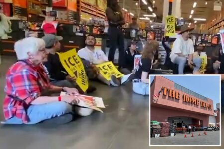 Anti-ICE DSA protesters descend on LA Home Depot for sit-in