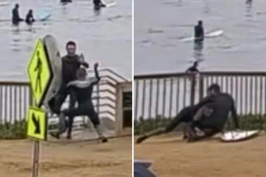 Insane brawl breaks out between Santa Cruz black belt surfer and bodyboarder over petty lineup gripe