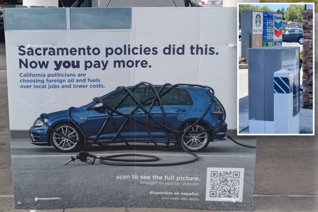 Chevron blames Dems for gas price hike at their California gas stations Chevron blames Dems for gas price hike at their California gas stations
