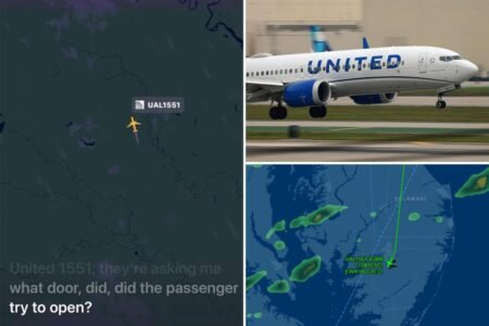 United Airlines passenger tries to open plane door at 36,000 feet, assaulted traveler on flight from Newark United Airlines passenger tries to open plane door at 36,000 feet, assaulted traveler on flight from Newark