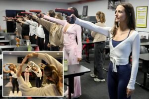 Exclusive | I took the first-of-its-kind ‘Pistols and Pilates’ class — and it left me sweating bullets