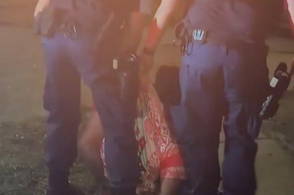 The man allegedly assaulted a police officer at the scene.