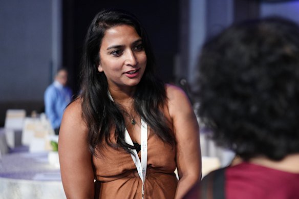 Treassa Joseph at the Indiaspora Forum in Bengaluru