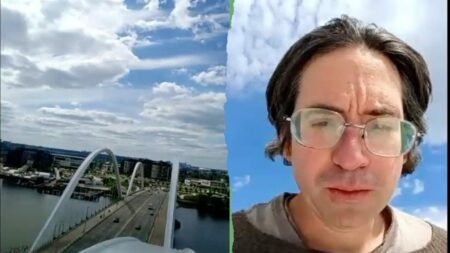Activist remains perched atop DC bridge protesting Iran war, AI development: ‘The spirit moves me’