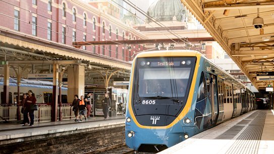 The first X’Trap 2.0 at Flinders Street on Friday.