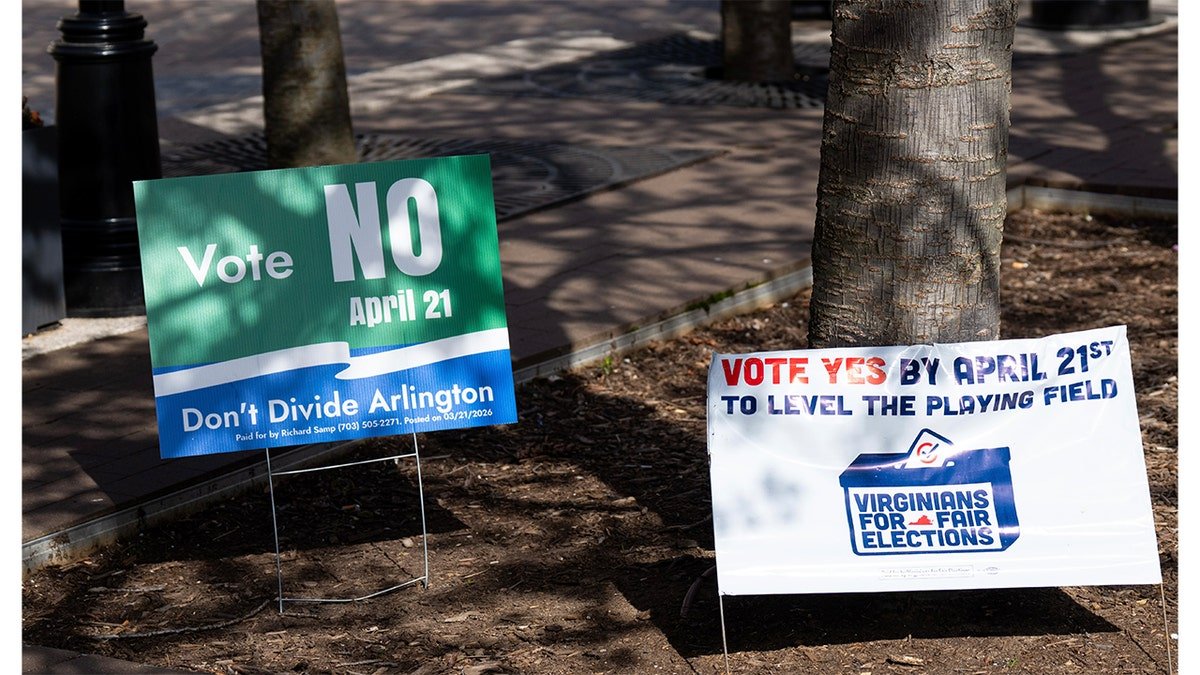 Virginia redistricting referendums signs