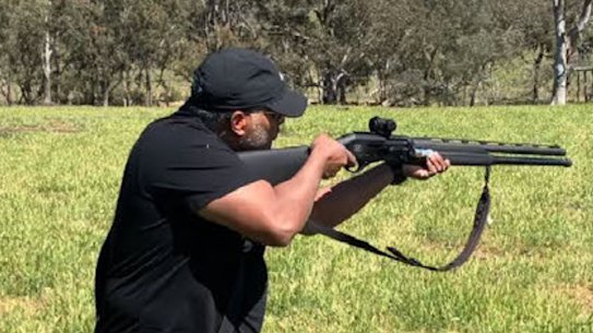 Sajid Akram conducting firearms training in late October 2025.