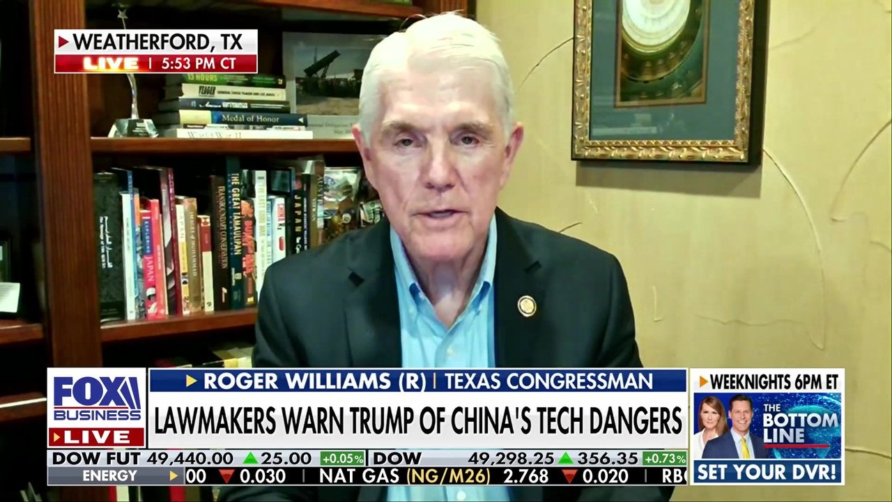 Rep. Roger Williams, R-Texas, discusses GOP lawmakers urging a ban on Chinese vehicles and battery plants in the United States due to national security concerns on ‘The Bottom Line.’ 