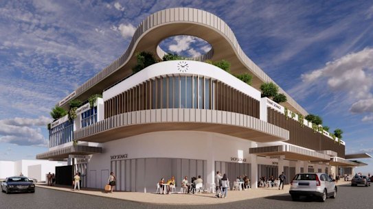 An artist impression of the new building planned by the City of Brisbane Investment Corporation in Wynnum. 