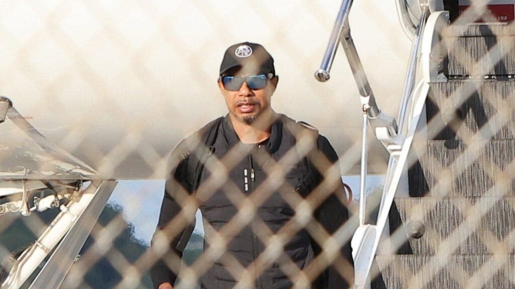 Tiger Woods spotted getting off private plane after weeks of treatment in Switzerland following DUI arrest