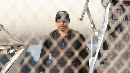Tiger Woods spotted getting off private plane after weeks of treatment in Switzerland following DUI arrest
