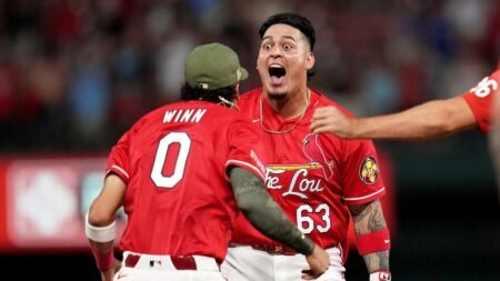 Shirtless Cardinals fans take over empty section in electric scene during walk-off win over the Royals Shirtless Cardinals fans take over empty section in electric scene during walk-off win over the Royals