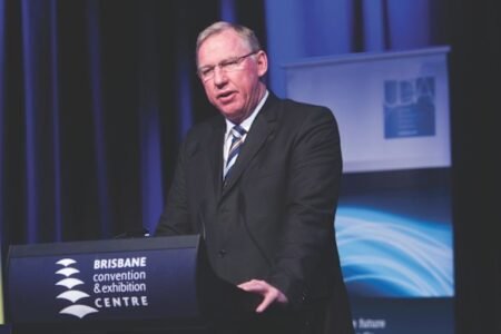 Sunwater chair Jeff Seeney and former deputy premier spinner Jane Paterson reunite around regional water cooler