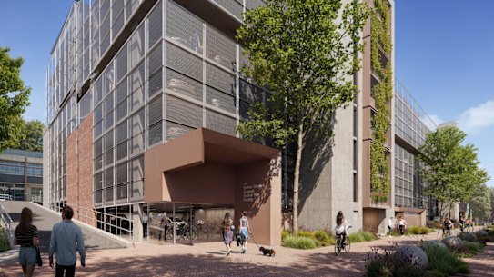 A concept image of the expanded carpark.