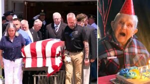 ‘Nobody should go alone’: 1,500 strangers honor WWII veteran with no known family