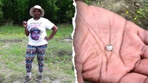 Woman stunned to unearth 3-carat diamond at state park after heartbreaking year