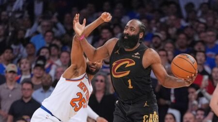 Knicks storm back to shock Cavs in Game 1 as James Harden’s defensive play comes under scrutiny Knicks storm back to shock Cavs in Game 1 as James Harden’s defensive play comes under scrutiny