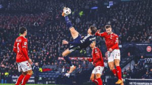 Scotland Celebrates World Cup Return With Scott McTominay Bicycle Kick Banknote Scotland Celebrates World Cup Return With Scott McTominay Bicycle Kick Banknote