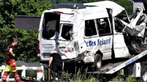 Crash involving speeding train, minibus in Belgium leaves 4 dead including 2 children Crash involving speeding train, minibus in Belgium leaves 4 dead including 2 children