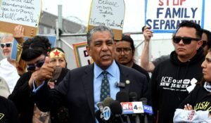 WATCH: America’s first ‘formerly undocumented’ congressman delivers ultimatum at besieged ICE facility
