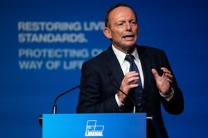 Angus Taylor accuses Anthony Albanese of lies as mentor Tony Abbott returns to Liberal Party Angus Taylor accuses Anthony Albanese of lies as mentor Tony Abbott returns to Liberal Party