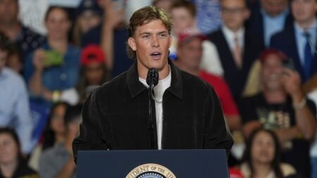 Giants coach John Harbaugh unlikely to criticize Jaxson Dart’s Trump rally appearance in Friday presser