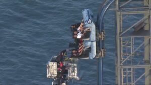 Eight riders left dangling atop 100-foot roller coaster for over three hours at Texas amusement park Eight riders left dangling atop 100-foot roller coaster for over three hours at Texas amusement park