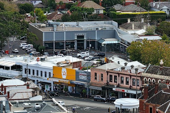 An aerial view of the former Leo’s site at Kew Junction.