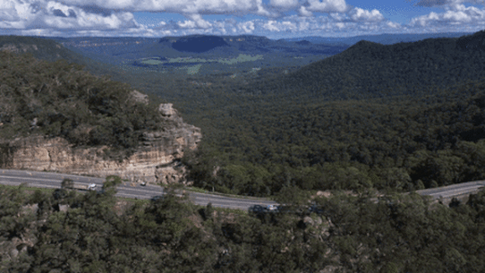 The Great Western Highway where it’s closed.