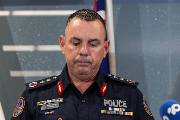 NT Police Commissioner Martin Dole delivers a statement regarding the death of the missing five-year-old.