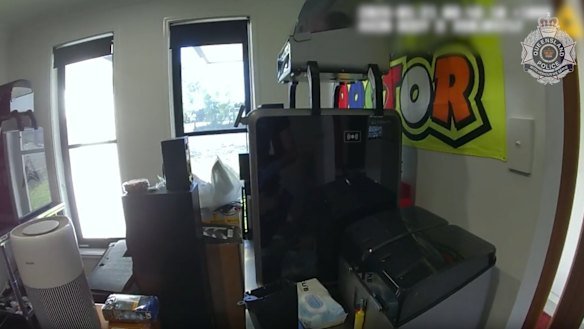The man allegedly had blueprints for printing the guns at the property.