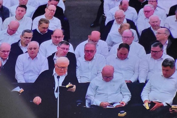 Plymouth Brethren Christian Church leader Bruce Hales preaches in the United States.