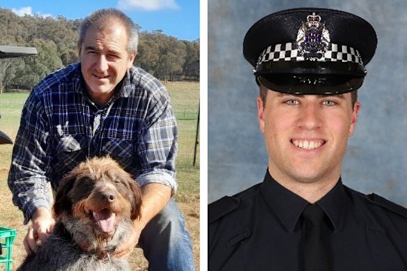 Detective Leading Senior Constable Neal Thompson (left) and Senior Constable Vadim de Waart-Hottart.