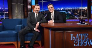 Jimmy Kimmel Tells His Viewers to Turn Off CBS After Stephen Colbert’s ‘The Late Show’ Ends