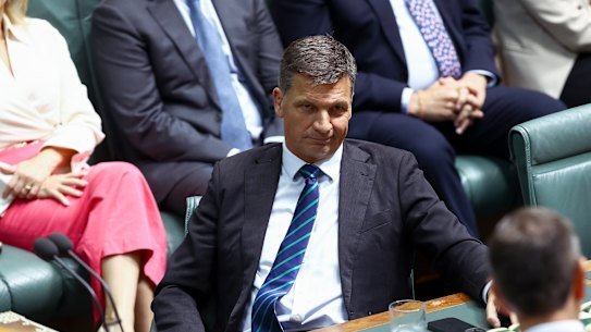 Opposition Leader Angus Taylor on Tuesday night.