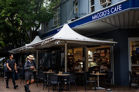 The cafe that lured Nigella Lawson to Cammeray: Maggio’s on Miller Street. 