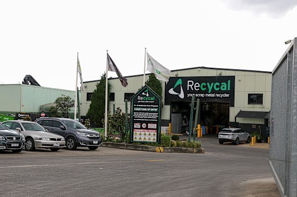 Recycal’s facility at Ringwood.