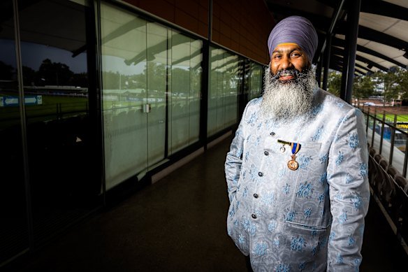 The founder of charity Turbans 4 Australia, Amar Singh. 