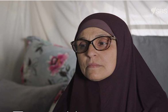 Aminah Zahab being interviewed by SBS Dateline in 2024.