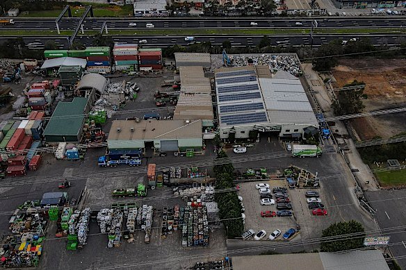 Part of the Recycal site at Ringwood.